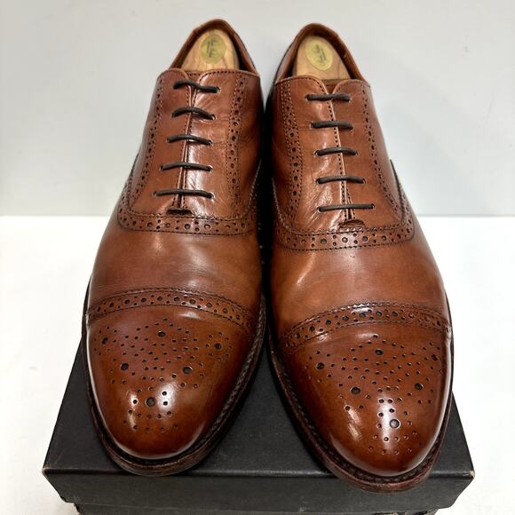 VGUC Grant Stone x J. Crew Ludlow Oxford Semi-Brogues Brown Bench Made US 10.5 main image 8